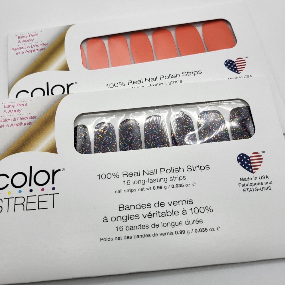 Color Street Nail Strips - Gleam On and Lean Mean Tangerine